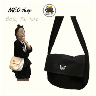  Túi đeo chéo nữ vải Bố chống thấm nước hình dễ thương chống thấm vừa đi học đi chơi CHÉO CON BƯỚM 