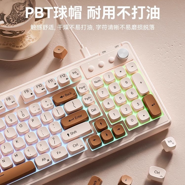 Bàn Phím Z98 Có Dây RGB Kèm Chuột - Bộ Bàn Phím Chuột Gaming Pastel