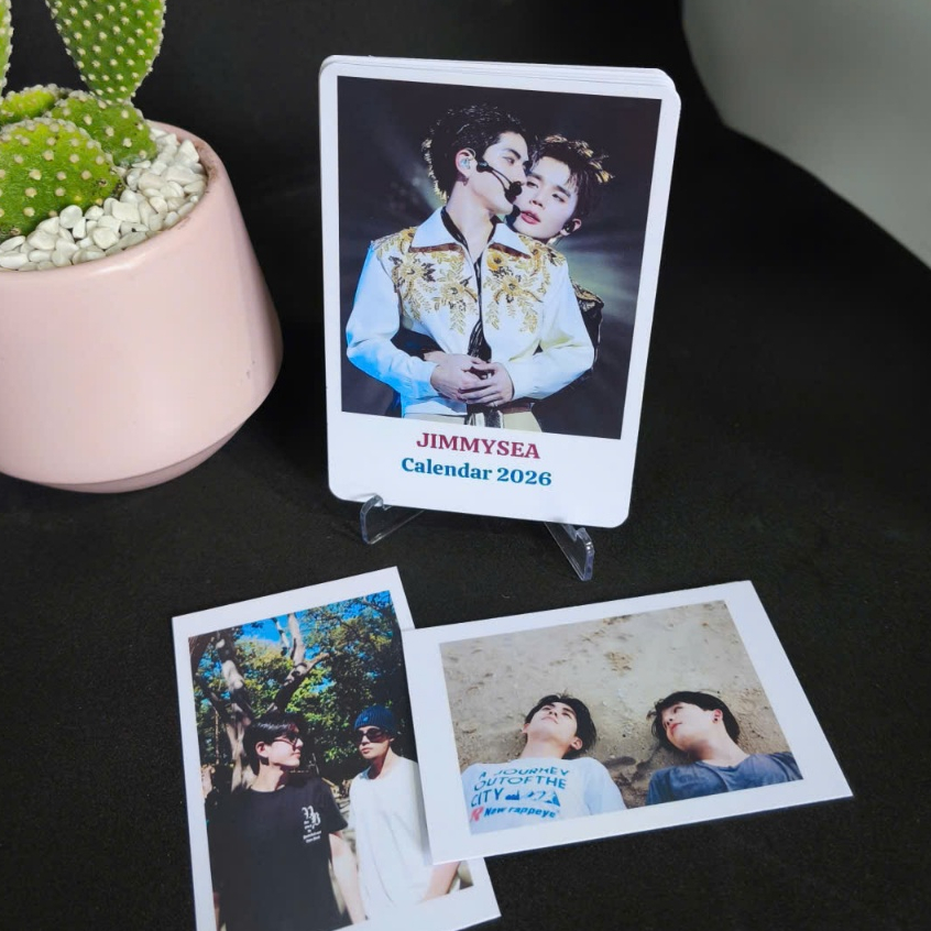 JIMMYSEA Lịch để bàn mini 2026 - 14 TỜ KÈM ĐẾ MICA SIZE 8X12CM BL THÁI LAN GMMTV Last Twilight My Ma