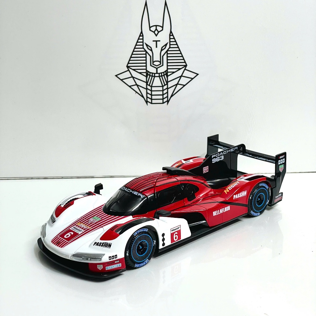 Mô Hình Xe Ôtô Kim Loại 1/24 Siêu Xe PORSCHE 963 Dùng Để Trưng Bày Bàn làm Việc