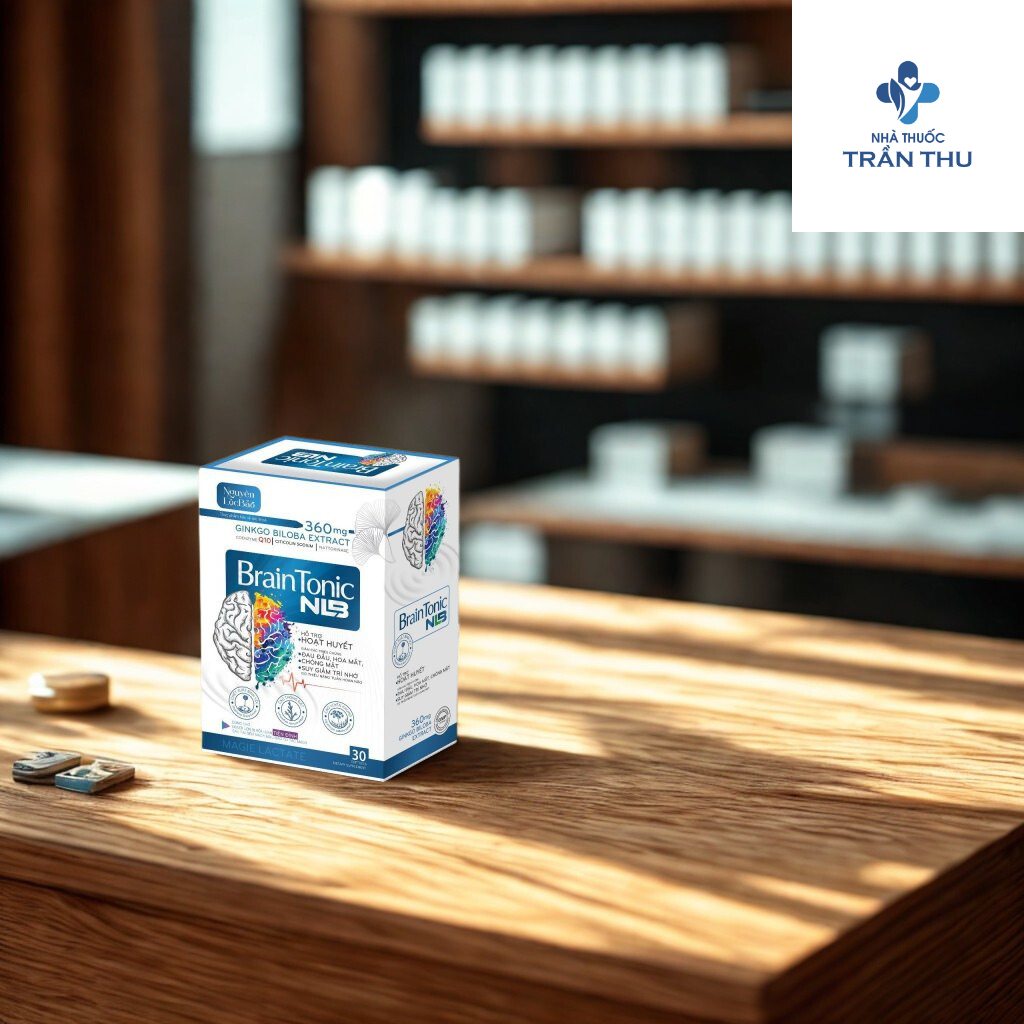Viên bổ não BRAIN TONIC - hỗ trợ người mất ngủ , tạo giấc ngủ ngon , giảm đau đầu chóng mặt