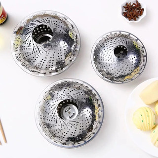 Vỉ hấp inox 3 chân có lỗ thoát hơi-Vỉ hấp thực phẩm gấp gọn, tiện lợi dùng cho nồi thường và nồi hấp