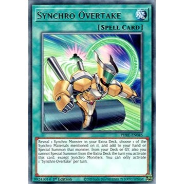 [Yugioh Funny Shop] 1 lá thẻ bài PHRE-EN045 Synchro Overtake Rare