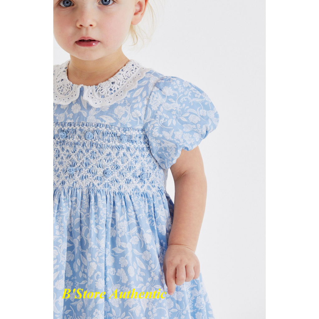 [NEXT AUTH] Đầm Nex.t thêu smock xinh yêu cho bé gái size 3-4Y
