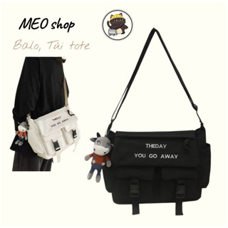 Túi đeo chéo vải Bố chống thấm nước nam nữ đi học đi chơi du lịch giá rẽ CHÉO THEDAY