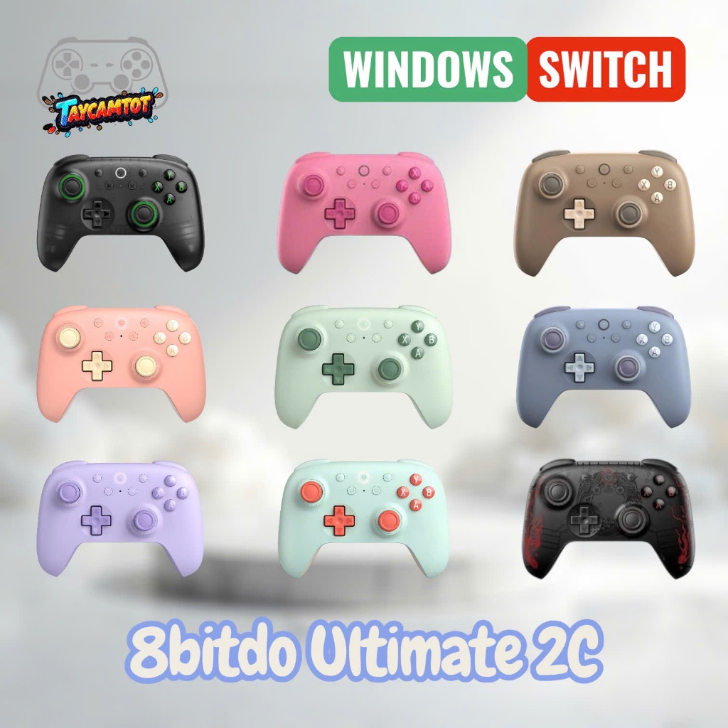 8bitdo Ultimate 2C đầy đủ các màu sắc - Tay cầm chơi game không dây cho PC và Nintendo Switch
