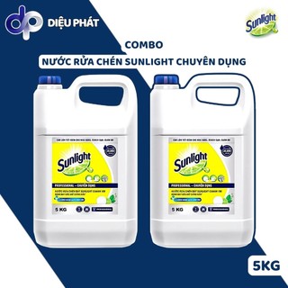  COMBO Nước Rửa Chén Sunlight Chanh 100 Can 5Kg - Làm Sạch Chén Dĩa - Chuyên Dụng Nhà Hàng Quán Ăn 