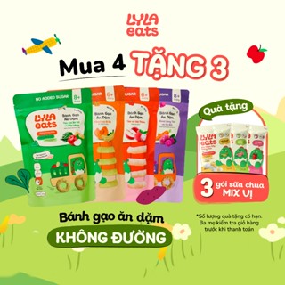   MUA 4 TẶNG 3  Combo 4 Túi Bánh Ăn Dặm Từ 6 và 8 Tháng Hữu Cơ Không Đường Đủ Vị Thêm Chất Xơ Cho Bé Lyla Eats 