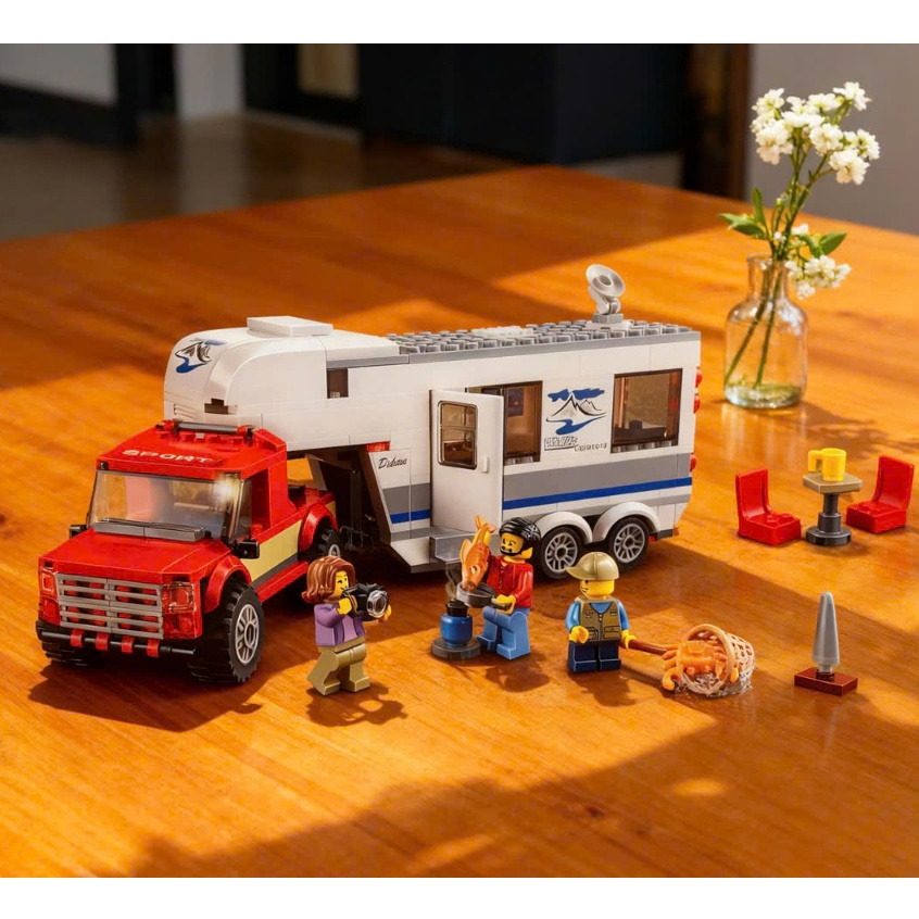 Lắp ráp thành phố Xe Ô tô Cắm Trại Gia Đình 360 Mảnh