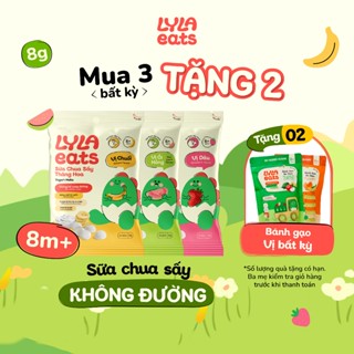   MUA 3 TẶNG 2  Combo 3 Túi Sữa Chua Sấy Thăng Hoa Đủ 3 Vị Không Đường Thêm Lợi Khuẩn Cho Bé Lyla Eats 