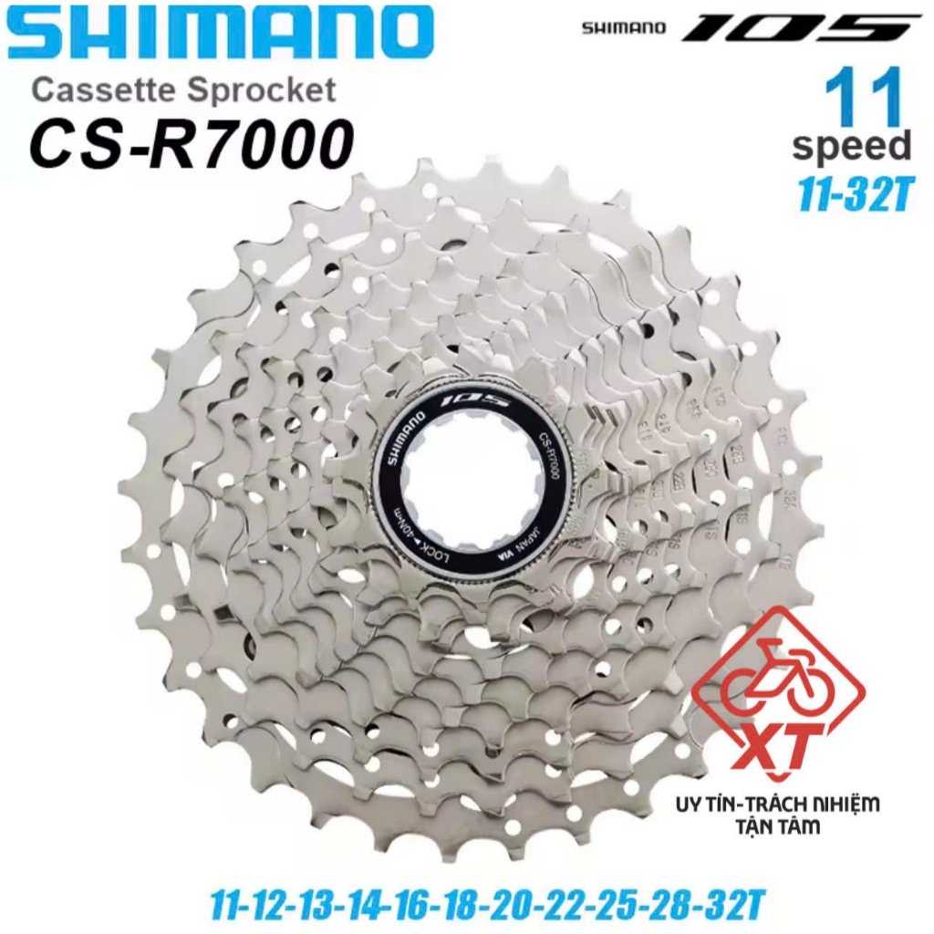 Líp xe đạp 11S SHIMANO 105 CS-R7000 (HG700), Líp Thả xe đạp Shimano 11 tầng, Líp Shimano 105 R7000 1