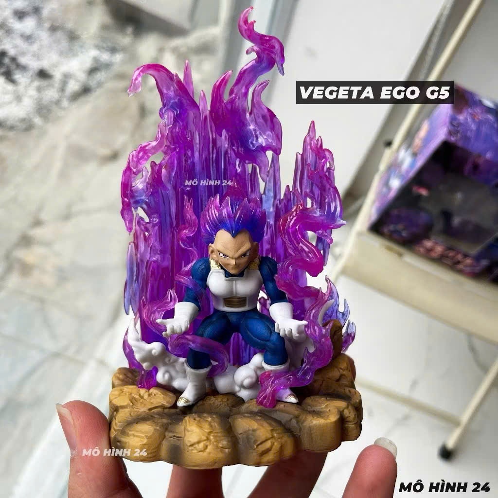Mô hình nhân vật Vegeta chibi Ego G5 bản ngã hoàng tử saiyan ca đích tóc tím EGO dragonball figure d