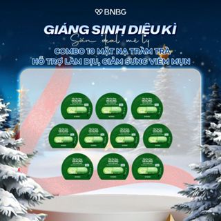   KOL  Combo 10 Mặt Nạ BNBG Tràm Trà Hỗ Trợ Làm Dịu Giảm Sưng Viêm Mụn BNBG Vita Tea Tree Healing Face Mask Pack 30ml 