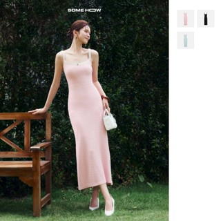   Best Seller  Đầm Dài Nữ Column Strap Basic Chất Vải Thun Len Đan Lưới Thoải Mái WDD079 SOMEHOW 
