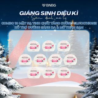  Combo 10 Mặt Nạ BNBG Tinh Chất Tăng Cường GLUTATHIONE Hỗ Trợ Làm Sáng Và Dưỡng Trắng Da 30mlx10 