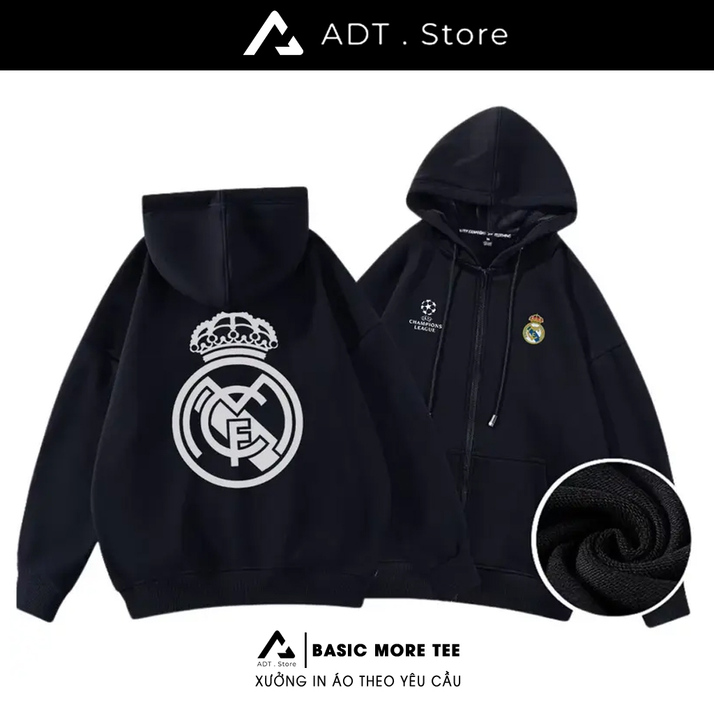 Mẫu Áo Hoodie  ADTStore x  khoác nỉ Real Madrid - M.U - Arsenal - SOUTH VIETNAM SCOOTER TEAM