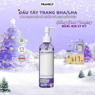  Dầu tẩy trang BHA LHA làm sạch sợi bã nhờn và mụn đầu đen Frankly Deep Cleansing Oil 200ml 