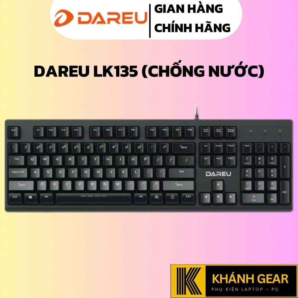 Bàn phím DAREU LK135 (Chống nước) Bảo Hành 24 Tháng