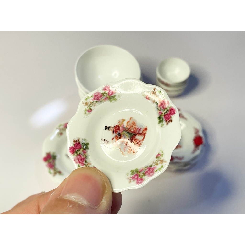 Mô hình bát đĩa (chén đĩa) cô tiên kiểu cổ điển mini - Nhiều mẫu mã, kích thước - trang trí cho nhà 