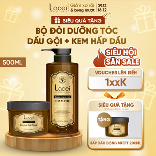   DEAL SỐC HÔM NAY  Dầu Gội Và Kem Hấp Tóc Lacei Improvement 500ml X 2 Chai Phục Hồi Tóc Khô Xơ 