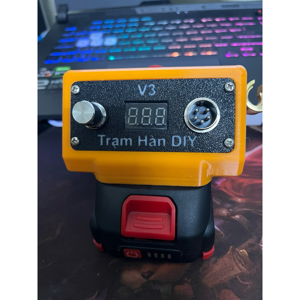 Box trạm hàn V3, V4 dùng pin makita chân pin phổ thông 21v