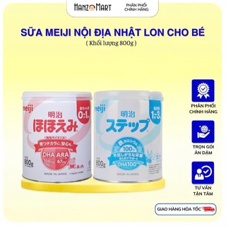 Sữa Meiji nội địa Nhật lon 800g thanh sữa 0-1 , 1-3