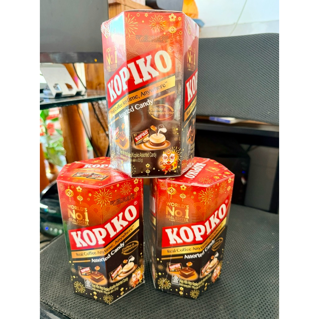 Kẹo Kopiko hương vị Cà Phê và Cappuccino Hộp 119g