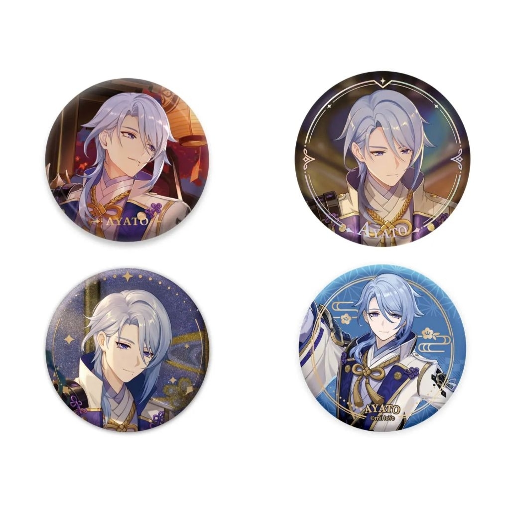 (CHÍNH HÃNG/SẴN) Badge/Huy Hiệu 4 Phiên Bản Nhân Vật Người Đứng Đầu Gia Tộc Kamisato Ayato Genshin I