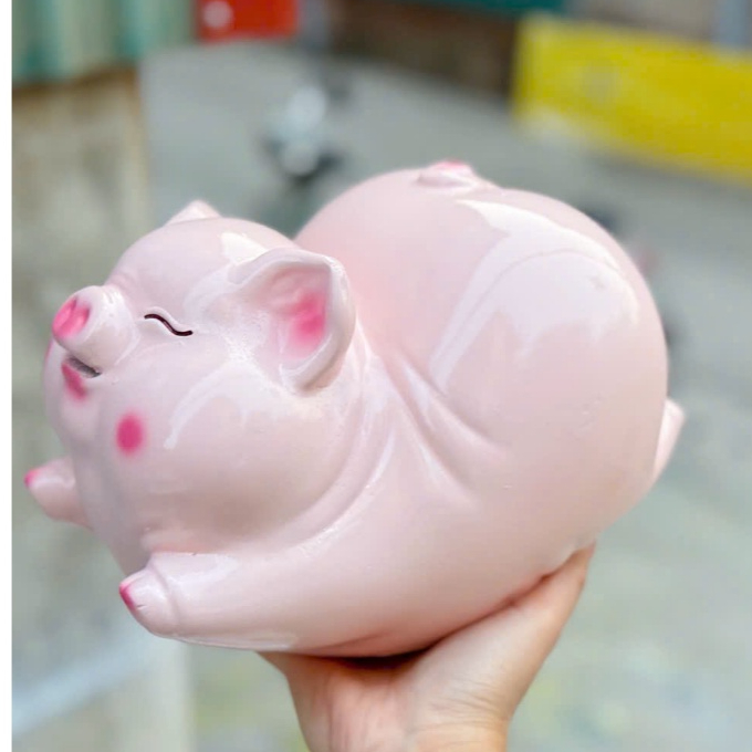 Heo đất HEO BAY mông cong, Heo đất siêu xinh mẫu mới 2026 trang trí decor - Heo Đất Mẹ Beer  HĐMB26
