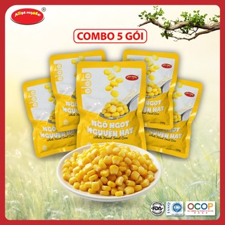 Combo Túi Ngô Ngọt Nguyên Hạt ASIA HOME 240g - Đã Chín Ăn Liền Hoặc Chế Biến Món - Hút Chân Không - Không Chất Bảo Quản