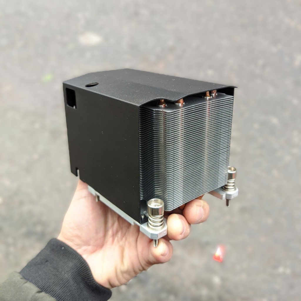 Tản nhiệt CPU tháo máy Dell Precision T3600, dùng chung socket 2011 square chân ốc vuông 80x80mm, DP