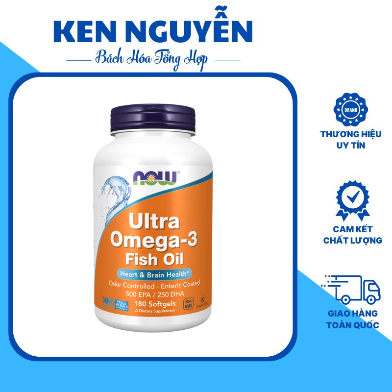 Now Ultra Omega-3 Fish Oil - Hỗ trợ tim mạch, não bộ, thị lực, xương khớp, đẹp da