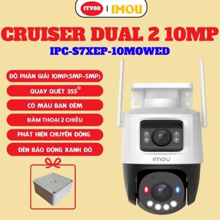 [TẶNG HỘP KT] CAMERA IMOU 2 MẮT NGOÀI TRỜI CRUISER DUAL 2 10MP (5mp-5mp) / 6MP (3mp-3mp) | S7XEP