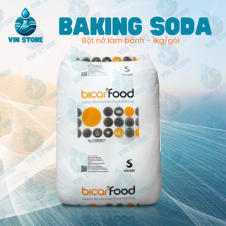 Gói 1kg Baking Soda EU Solvay - Xuất Xứ Ý - Bicar Food – Bột NaHCO3 Làm Bánh, Vệ Sinh Nhà Cửa & Khử Mùi Tự Nhiên