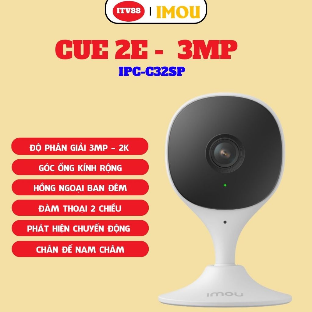CAMERA IMOU TRONG NHÀ C32SP - 3MP GIÁM SÁT THÔNG MINH I ĐẾ NAM CHÂM I BẢO HÀNH 2 NĂM