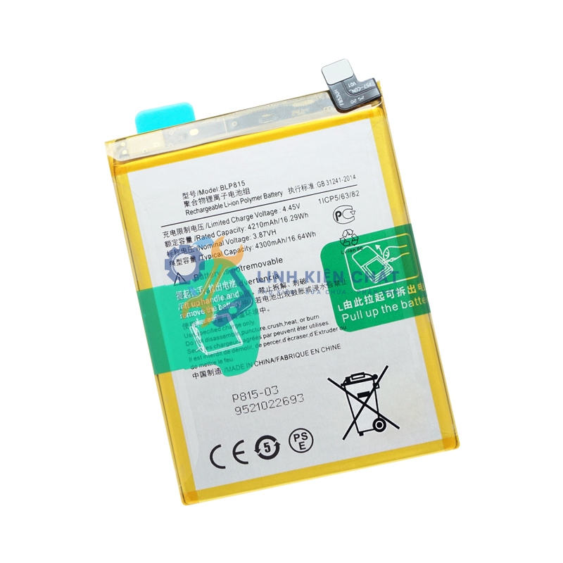 Pin cho ONEPLUS Nord N10 5G BE2029 (BLP815) 4300mAh Zin - Hàng nhập Khẩu