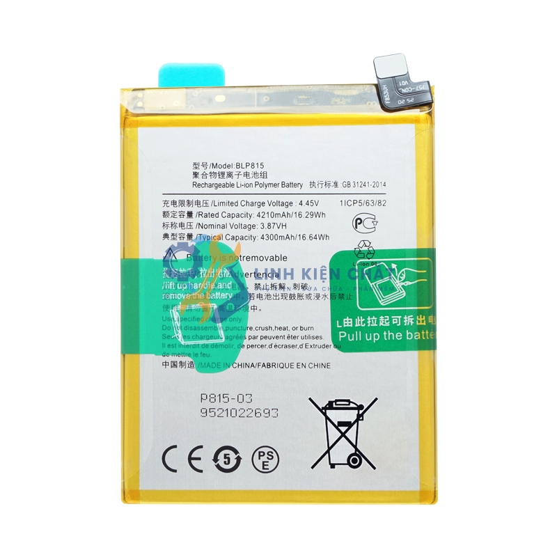 Pin dành cho điện thoại Oneplus BLP815 / ONEPLUS Nord N10 5G / BE2029