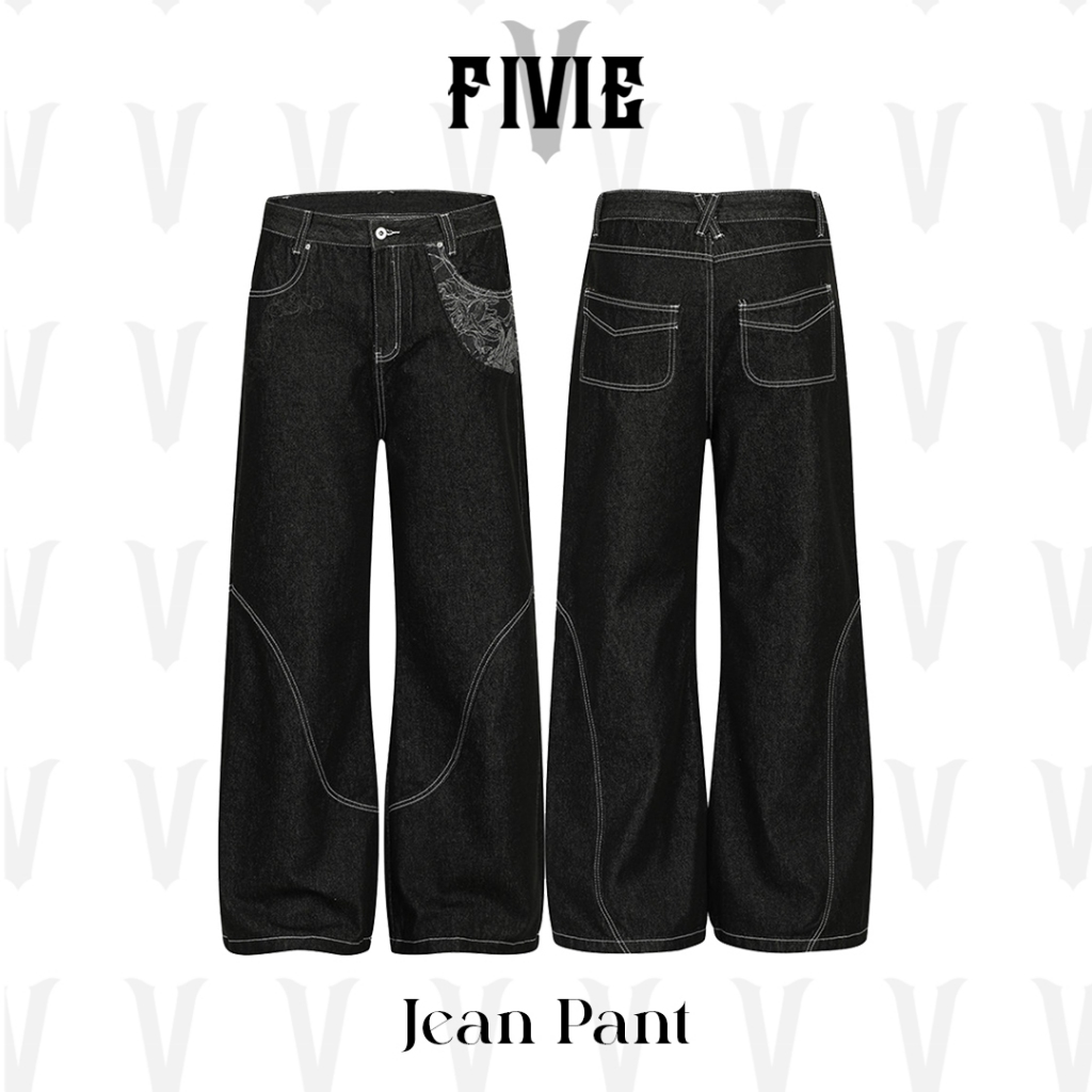 Quần Jean UNISEX FIVIE Họa Tiết   – Pattern Denim Pants