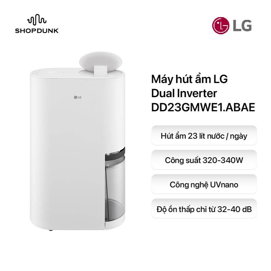 Máy hút ẩm LG Dual Inverter DD23GMWE1.ABAE (Màu trắng) - Chính hãng