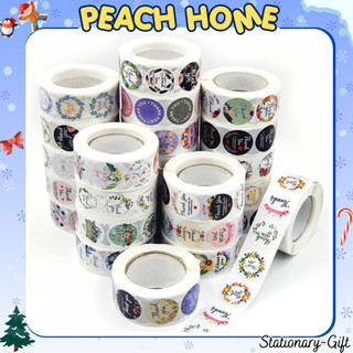   50 Mẫu  Cuộn 500 Tem Nhãn Dán THANK YOU Nhũ Tặng Quà  Làm Thiệp Set Sticker Cảm Ơn Decor Sổ 1k Peach Home Rẻ 