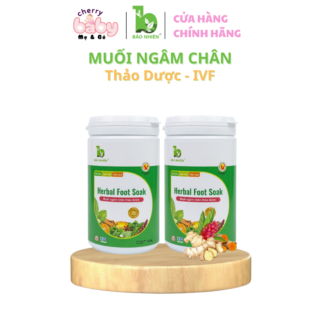 Combo 02 Muối ngâm chân IVF Bảo Nhiên -dành cho phụ nữ