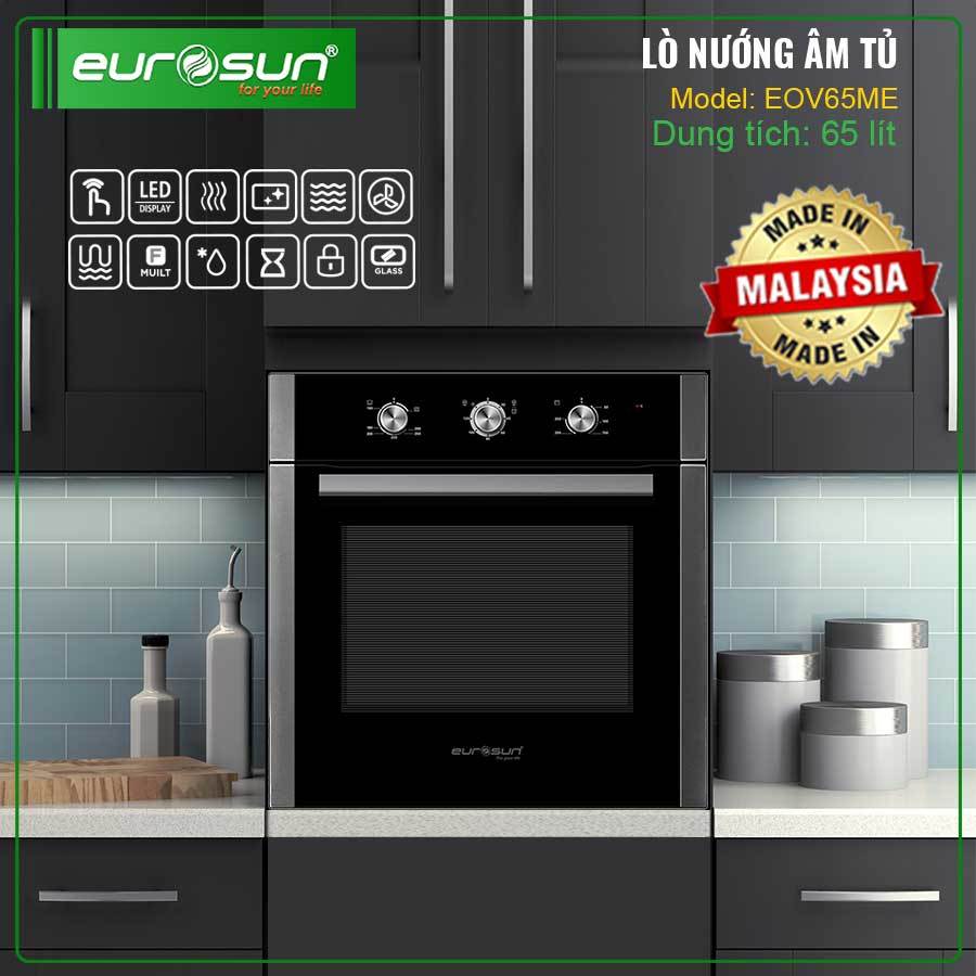 [EUROSUN] Lò Nướng Eurosun EOV65ME – Inox Chống Vân Tay – 08 Chức Năng Nấu Nướng - N