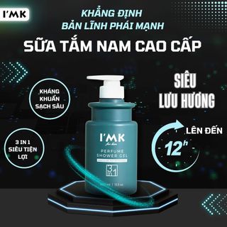   Sữa Tắm Nam  I'MK Perfume Shower Gel Tắm Gội 3in1 Hương Nước Hoa - 12 Giờ Lưu Hương Kết Hợp Sữa Ong Chúa & Muối Biển 