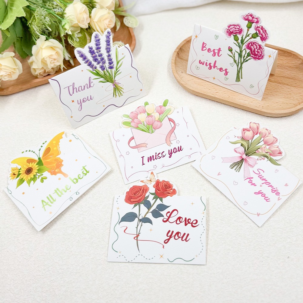 TD47_ SET 10 Thiệp cảm ơn  , chúc mừng sự kiện VALENTINE .....(SIZE: 8.5 * 9.7CM)