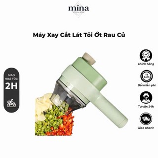 Máy Xay Cắt Thực Phẩm Đa Năng Cầm Tay – Xay Tỏi Ớt Rau Củ, Sạc Pin Tiện Lợi Dễ Sử Dụng Cho Nhà Bếp