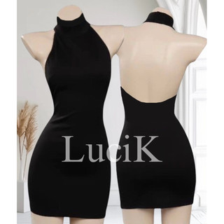 011(Có bigsize) Đầm thun gân cổ yếm 7cm/dài ~85cm/ KO KÈM THẮT LƯNG