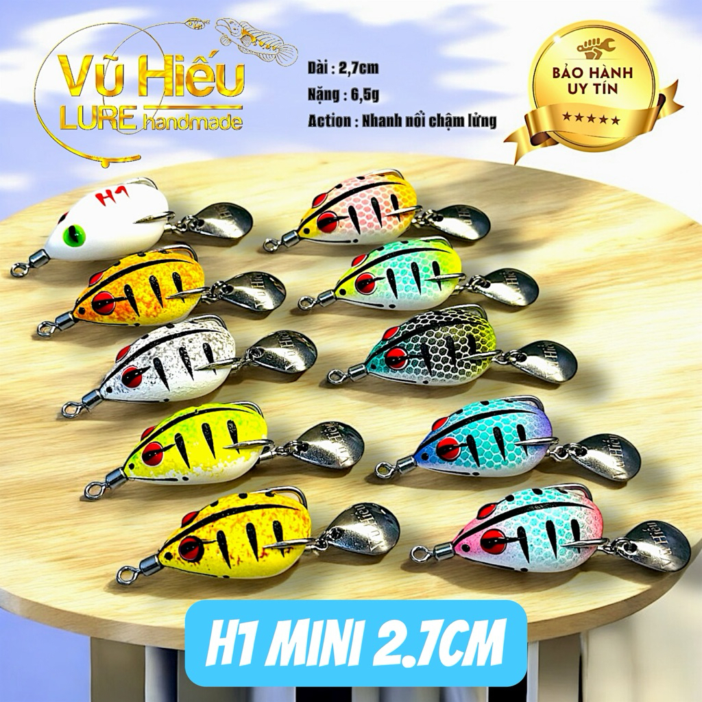 [Vũ Hiếu] Nhái hơi H1 mini Limeted 2,7cm lưỡi KATAMA chì đúc lưỡi mới cực nhạy, action chuẩn đẹp chố