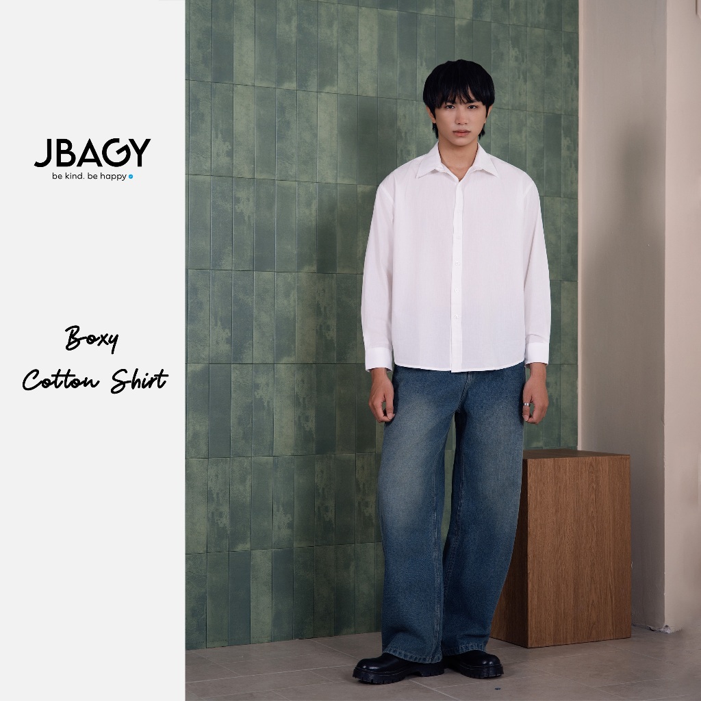 Áo sơ mi nam JBAGY Form rộng vải cotton cao cấp dài tay, thấm hút mồ hôi - JS0105