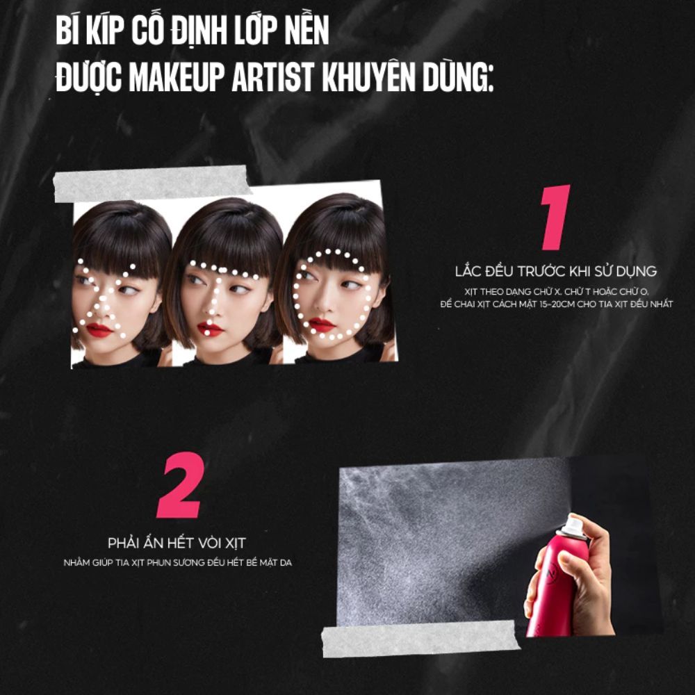 Ảnh 8 của Xịt khóa nền MENOW SETTING SPRAY lâu trôi, cấp ẩm, hơi thở sương mù 100ml
