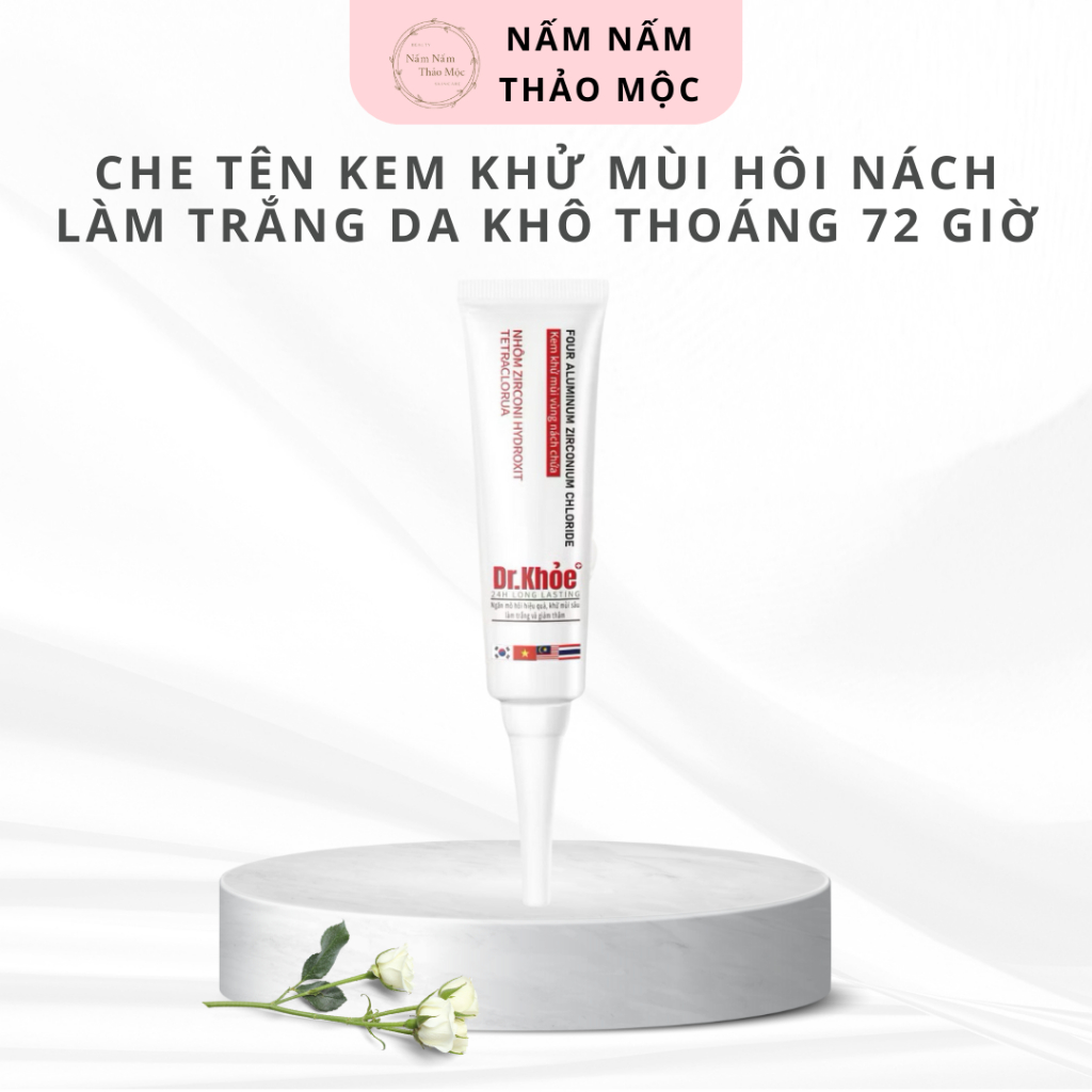 che tên KEM KHỬ MÙI HÔI NÁCH LÀM TRẮNG DA KHÔ THOÁNG 72 giờ